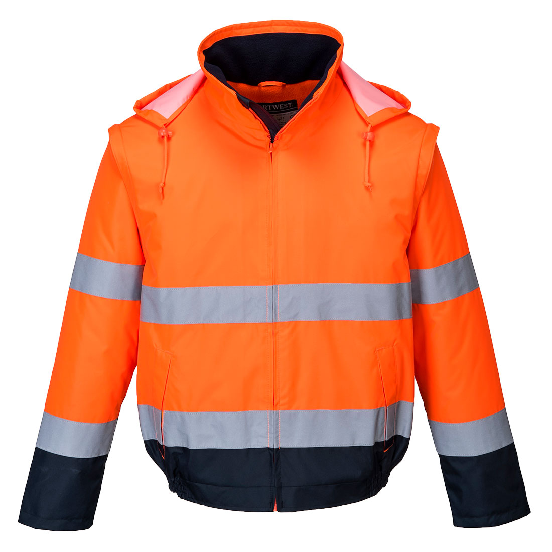 Portwest Essential 2 az 1-ben kabát narancs / tengerészkék 3XL