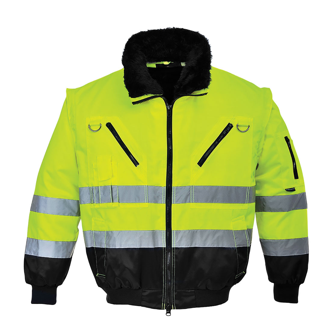 Portwest Jól láthatósági pilóta dzseki sárga / fekete 2XL