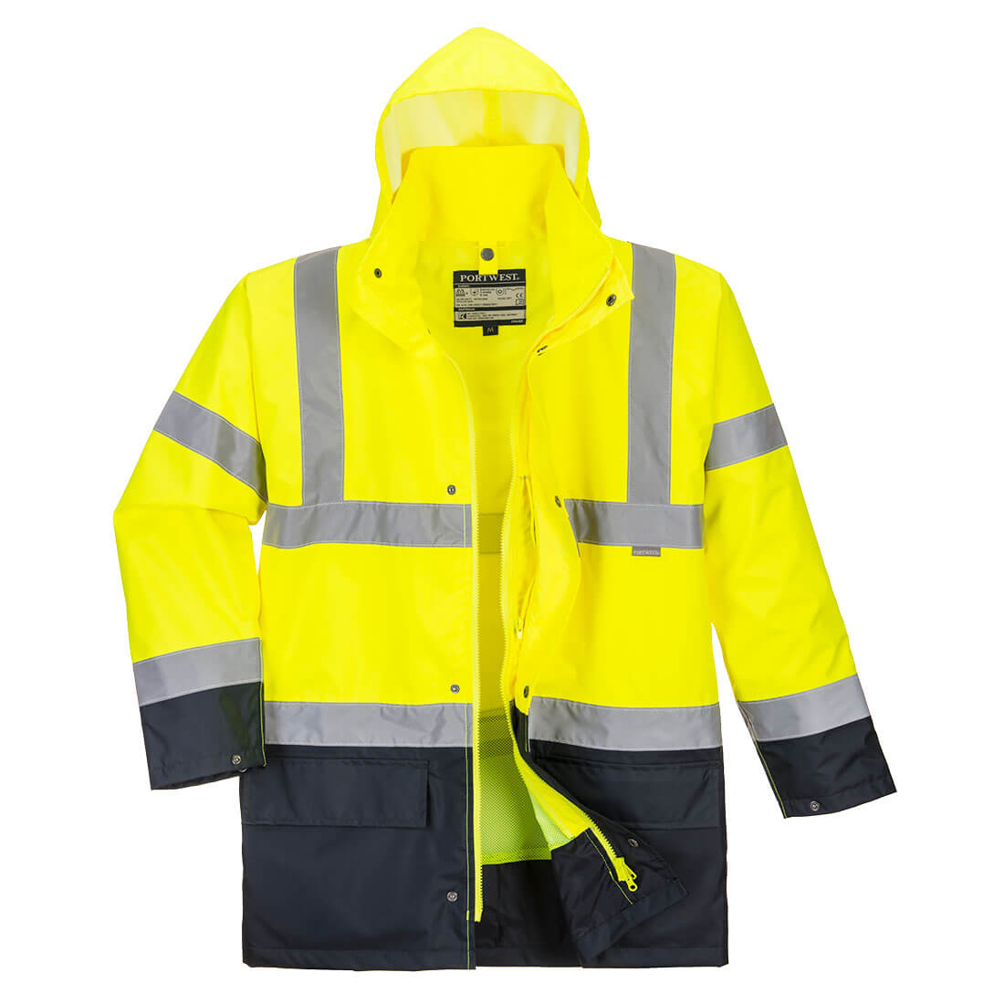 Portwest Essential 5 az 1-ben munkavédelmi kabát sárga / fekete L