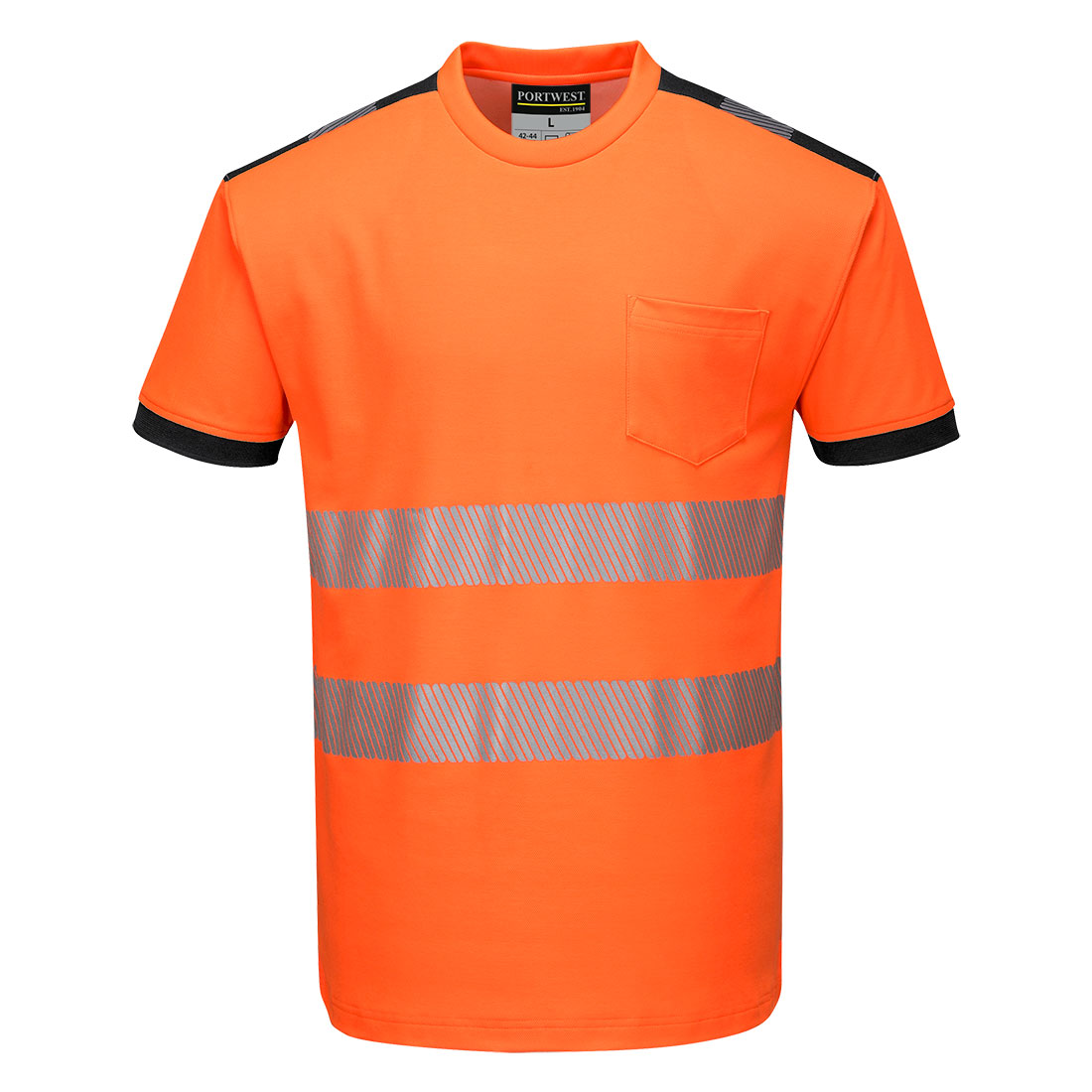Portwest Jól láthatósági Vision póló narancs/fekete 3XL