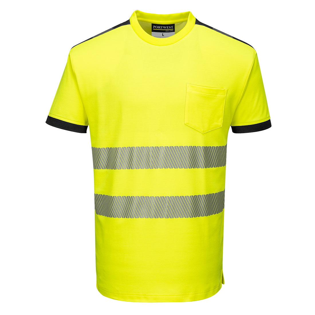 Portwest Jól láthatósági Vision póló sárga / fekete 3XL