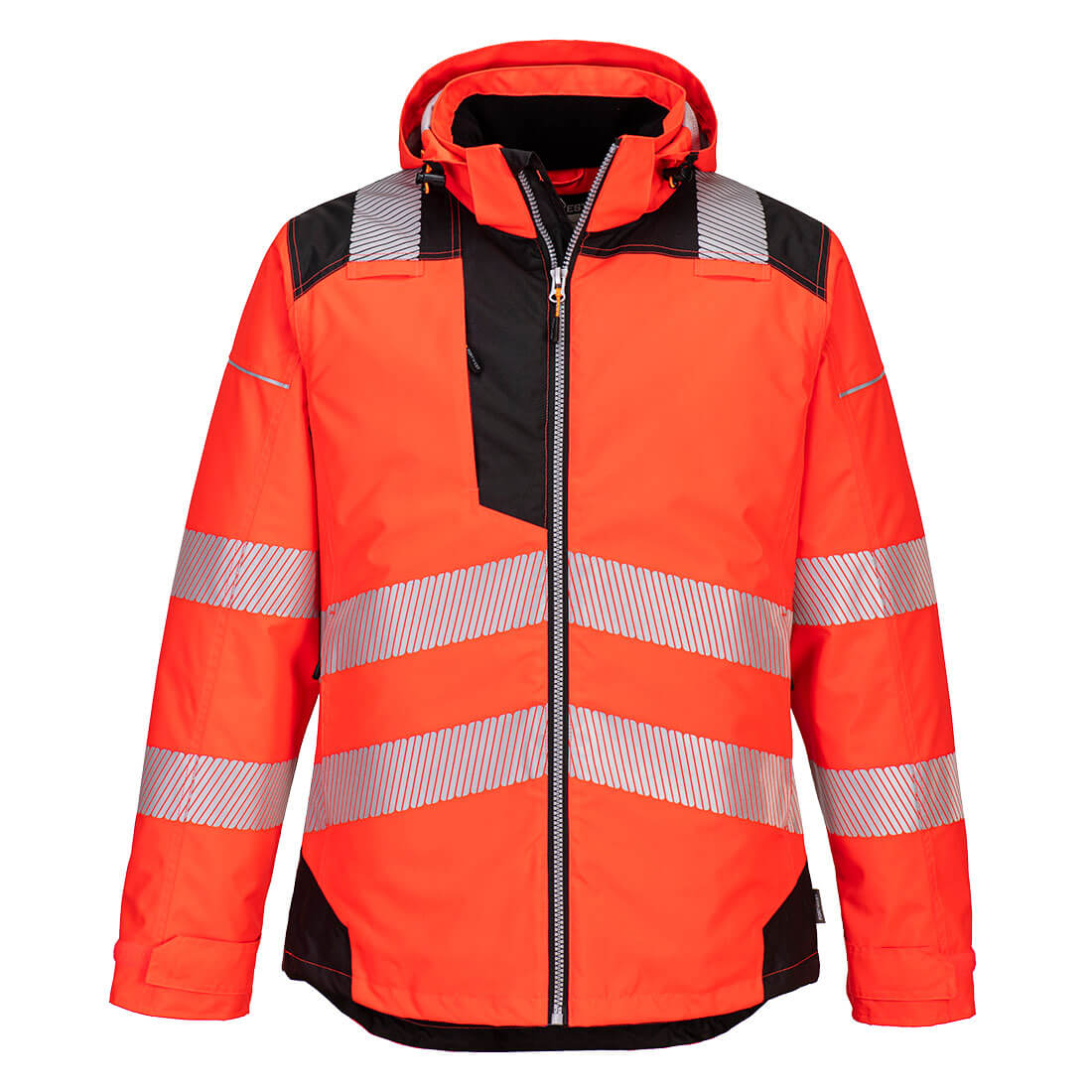 Portwest Vision Hi-Vis télikabát piros/fekete 2XL
