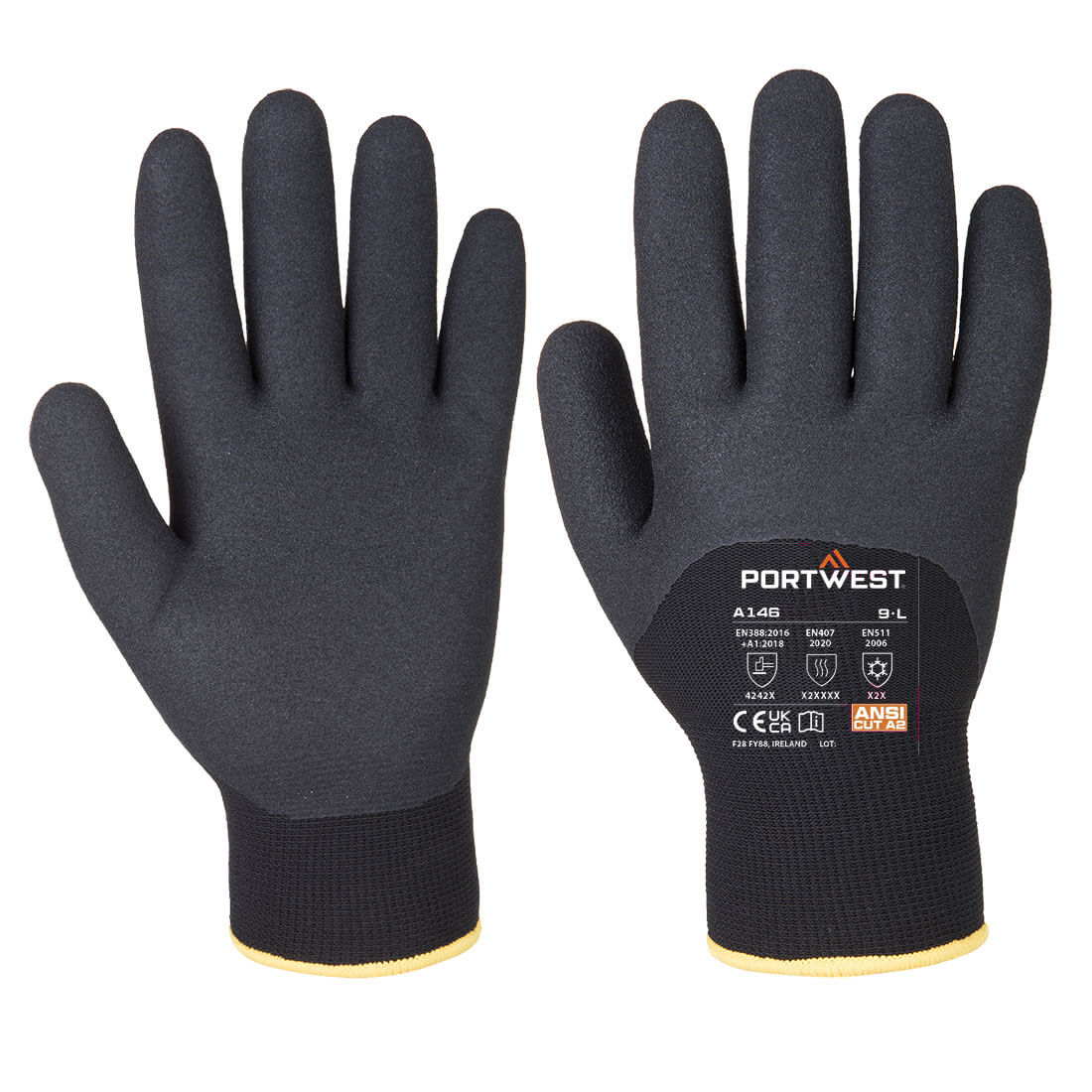 Portwest Arctic téli védőkesztyű fekete 2XL
