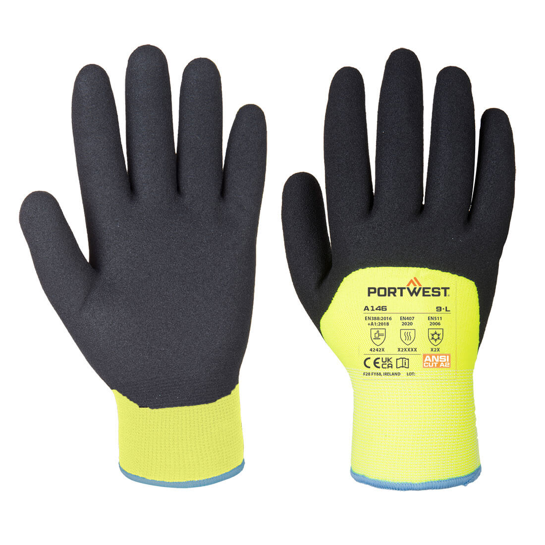 Portwest Arctic téli védőkesztyű sárga 2XL