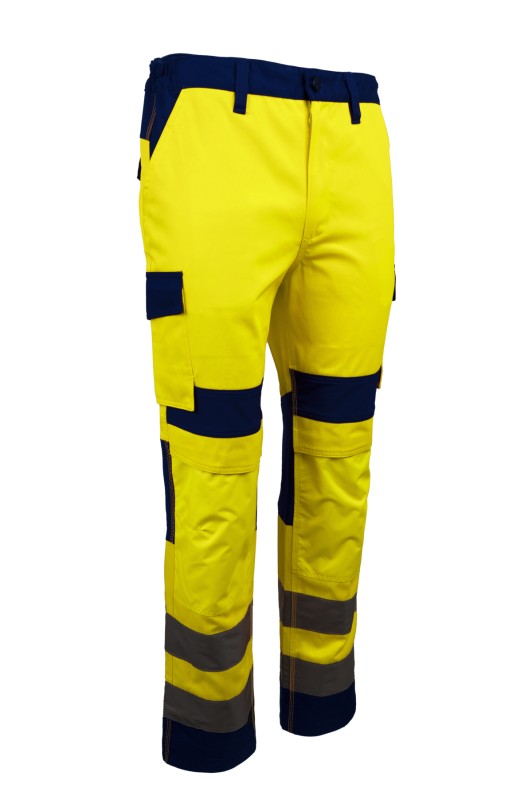 HIBANA II HiVis deréknadrág sárga/kék S