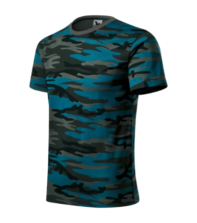 MALFINI® Póló unisex camouflage petrol XS