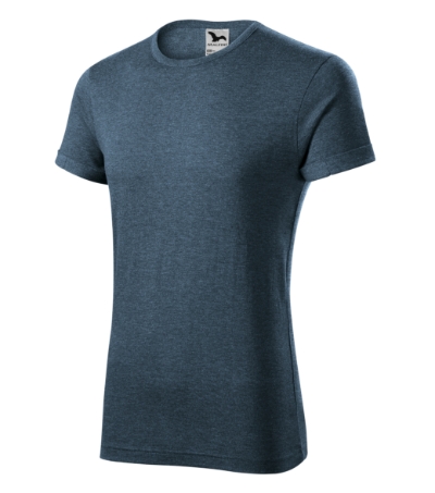 MALFINI® Póló férfi sötétdenim melírozott 3XL