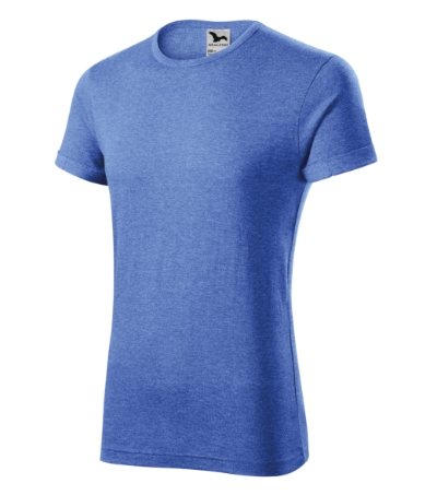 MALFINI® Póló férfi kék melírozott 2XL