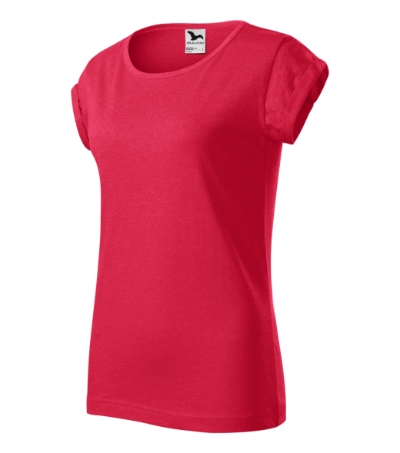 MALFINI® Póló női piros melírozott 2XL