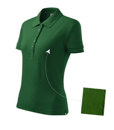 MALFINI® Galléros póló női üvegzöld 2XL
