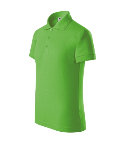 MALFINI® Galléros póló gyerek almazöld 146 cm/10 éves