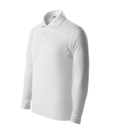 MALFINI® Galléros póló gyerek fehér 134 cm/8 éves