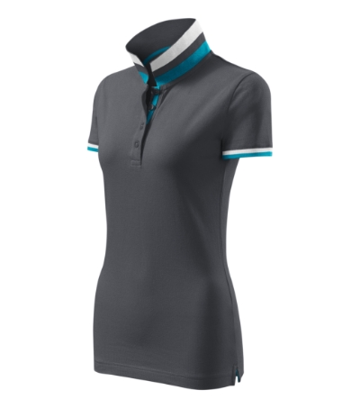 MALFINI Premium® Galléros póló női light anthracite XS