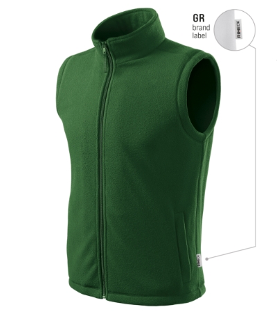 RIMECK® Polár mellény unisex üvegzöld 06 (brand label) XS