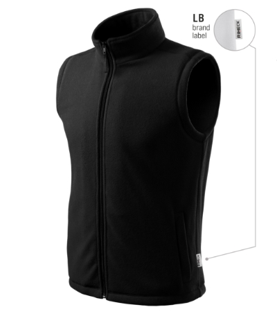 RIMECK® Polár mellény unisex fekete 01 (brand label) M