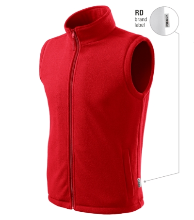RIMECK® Polár mellény unisex piros 07 (brand label) 3XL