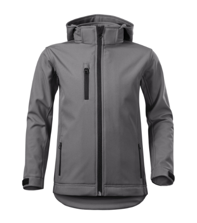 MALFINI® Softshell kabát gyerek acélszürke 122 cm/6 éves