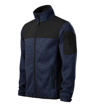 RIMECK® Softshell kabát férfi kötött melanzs kék 2XL