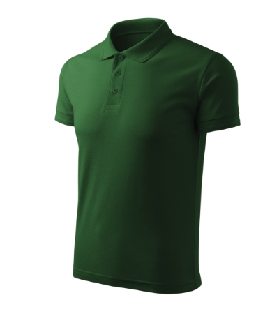 MALFINI® Galléros póló férfi üvegzöld 2XL