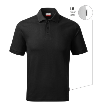 RIMECK® Galléros póló férfi fekete 01 (brand label) L