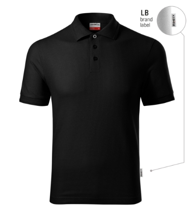 RIMECK® Galléros póló férfi fekete 01 (brand label) S