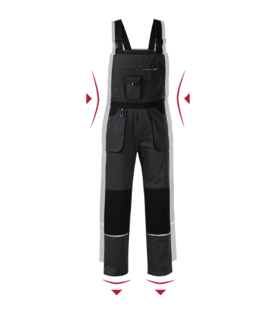 RIMECK® Kantáros munkanadrág férfi ébenszürke 44/46