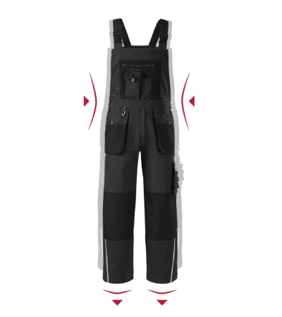 RIMECK® Kantáros munkanadrág férfi ébenszürke 60/62