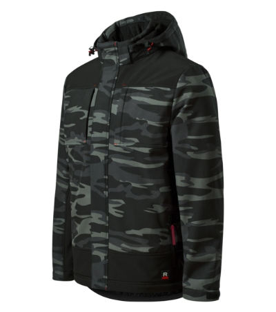 RIMECK® Téli softshell kabát férfi camouflage dark gray 3XL